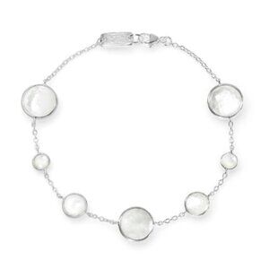 Ippolita Silver bracelet with clear quartz and mother of pearl